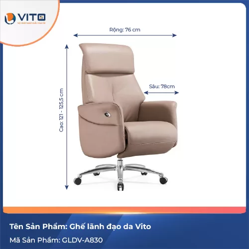 Ghế lãnh đạo da Vito GLDV-A830