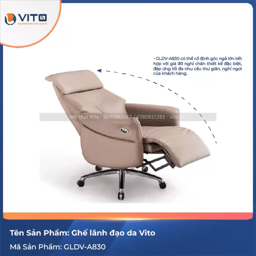 Ghế lãnh đạo da Vito GLDV-A830