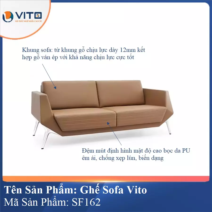 Bộ Ghế Sofa da cao cấp Vito SF162