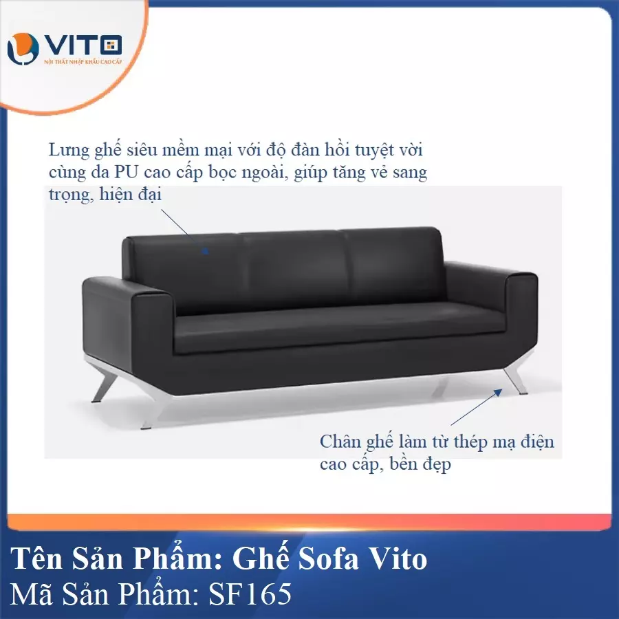 Bộ Ghế Sofa da cao cấp Vito SF165