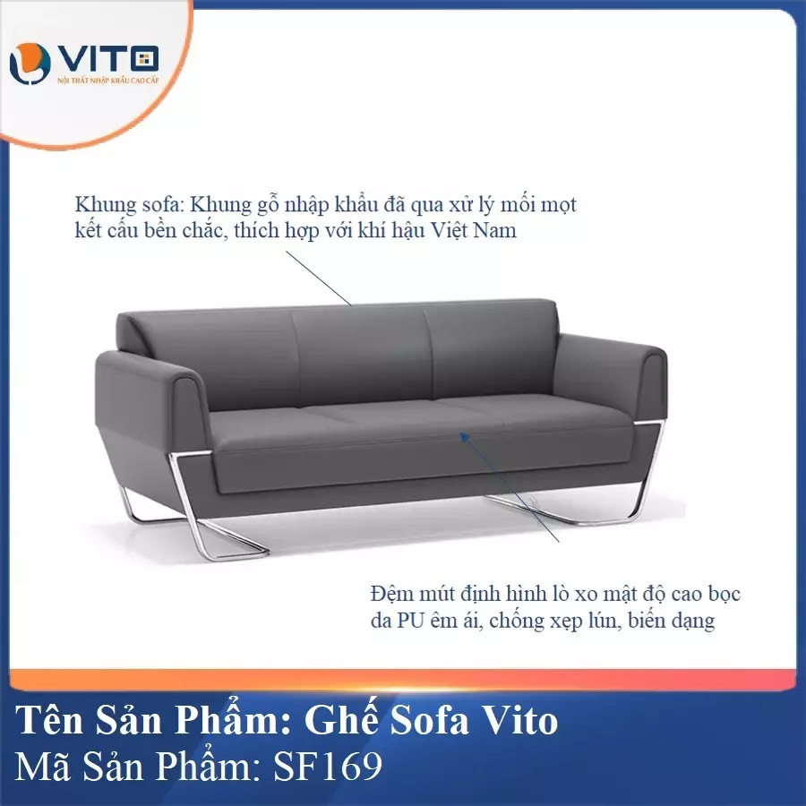 Bộ Ghế Sofa da cao cấp Vito SF169