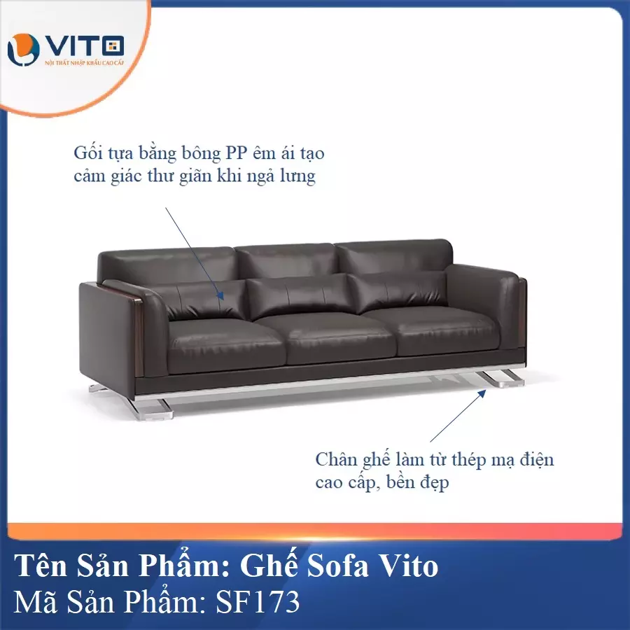 Bộ Ghế Sofa da cao cấp Vito SF173