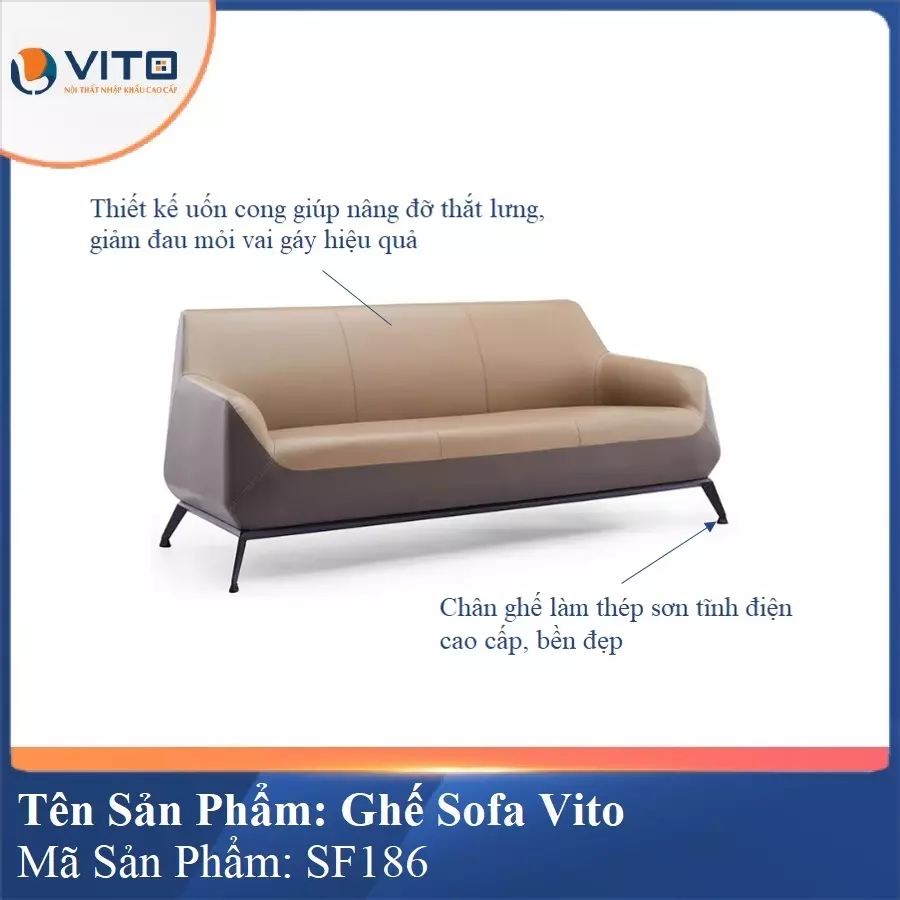 Bộ Ghế Sofa da cao cấp Vito SF186