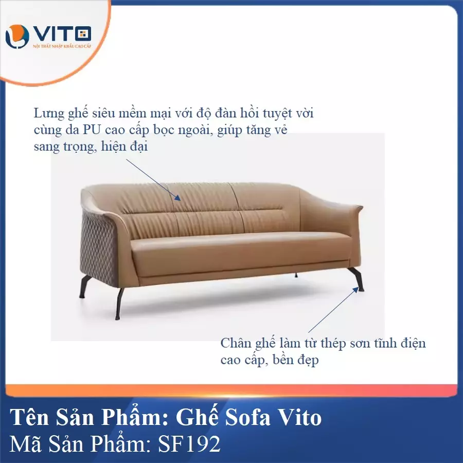 Bộ Ghế Sofa da cao cấp Vito SF192