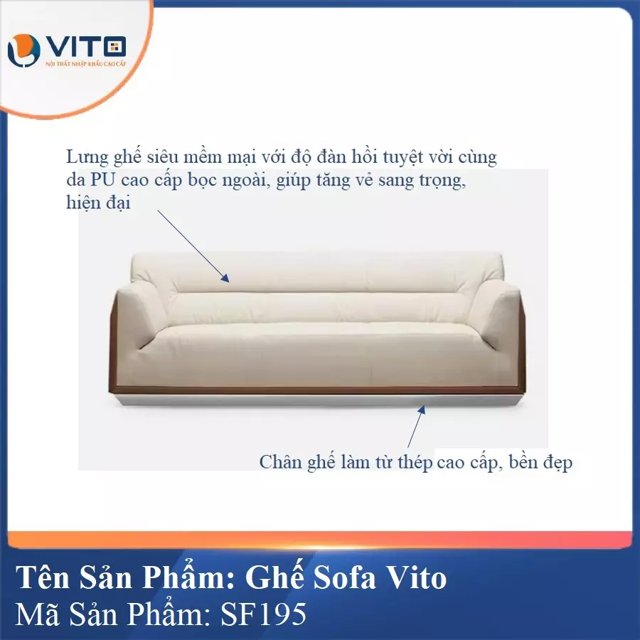 Bộ Ghế Sofa da cao cấp Vito SF195