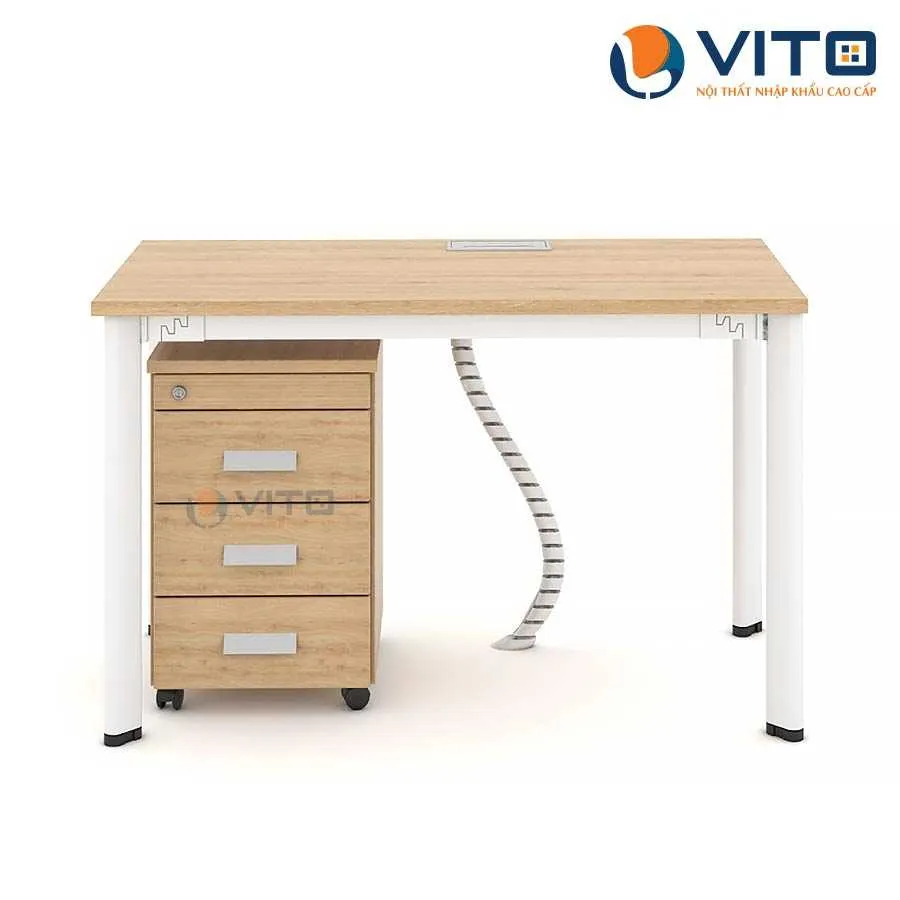 Bàn gỗ chân sắt nội thất Vito