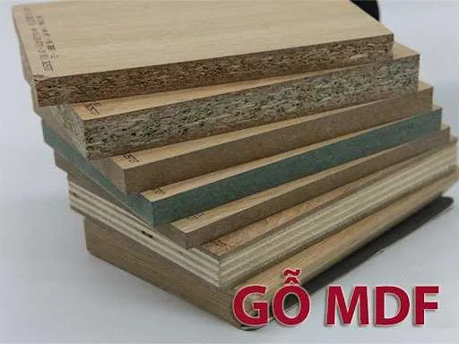 Gỗ MDF có 3 độ dày tiêu chuẩn là 9mm, 12mm và 15mm