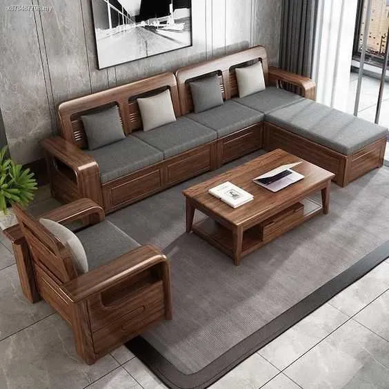 Sofa gỗ tần bì sang trọng và tinh tế