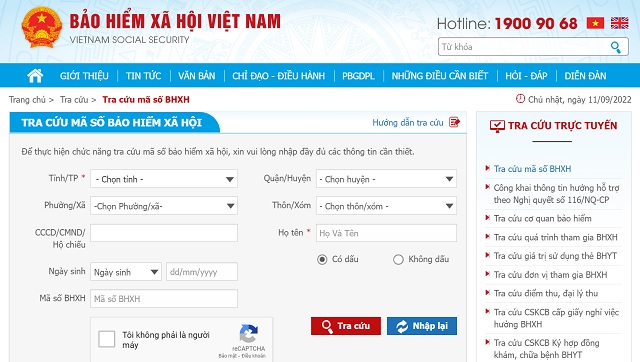 Tra bảo hiểm xã hội trên công thông tin điện tử