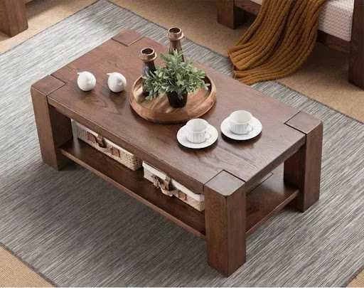 Bàn trà gỗ nên chọn kích thước phù hợp với ghế sofa