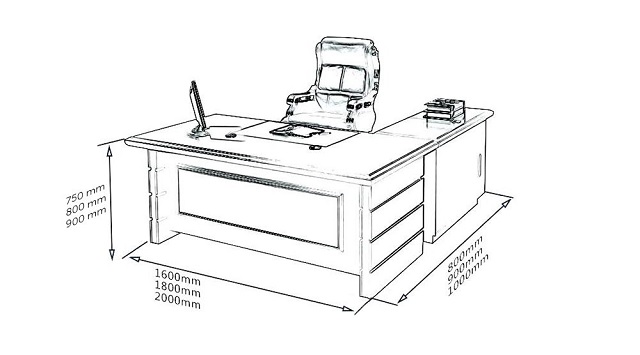 Kích thước tiêu chuẩn của bàn giám đốc