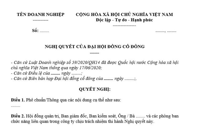 Mẫu biên bản họp hội đồng cổ đông và hướng dẫn cách soạn