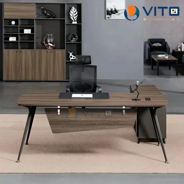 Bàn làm việc chân sắt của nội thất Vito 