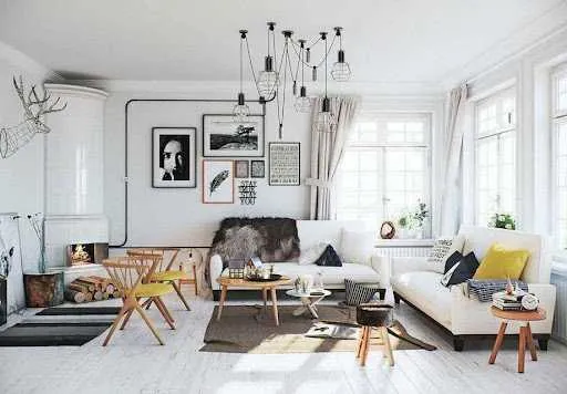 Nội thất phong cách Scandinavian cho phòng khách