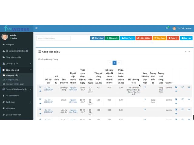 Phần mềm quản lý tính lương Faceworks