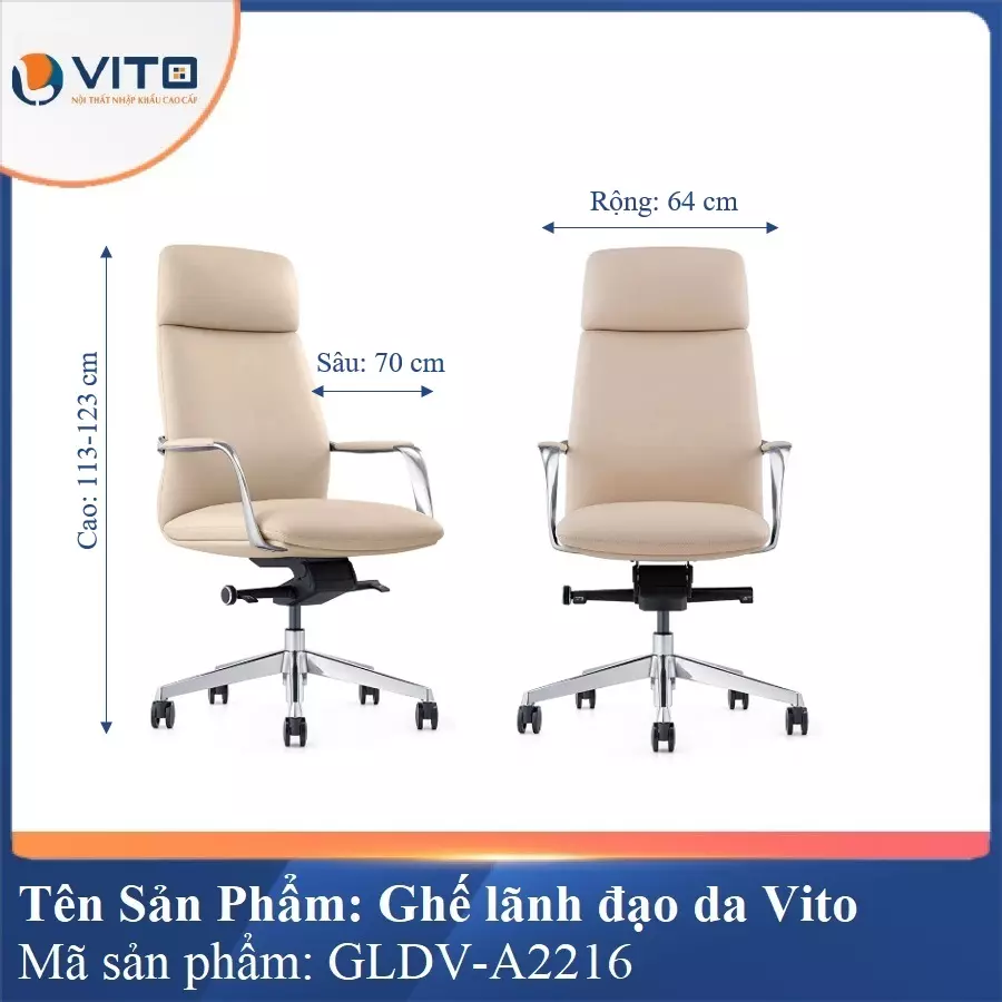 Ghế lãnh đạo da Vito GLDV-A2216