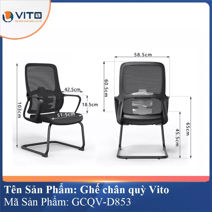 Ghế Chân Quỳ Vito GCQV-D853