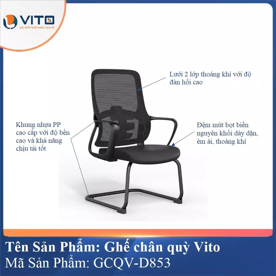 Ghế Chân Quỳ Vito GCQV-D853