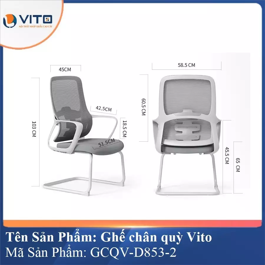 Ghế Chân Quỳ Vito GCQV-D853-2