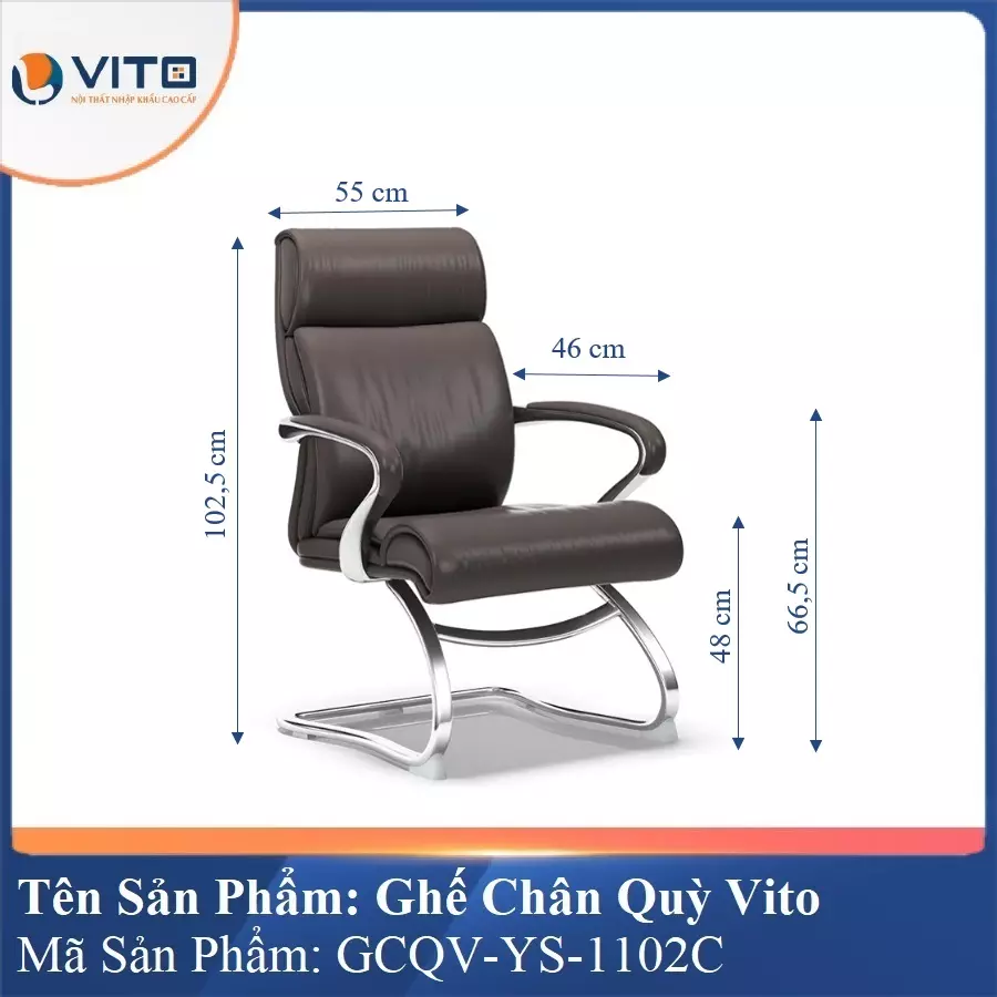 Ghế chân quỳ da Vito GCQV-YS-1102C