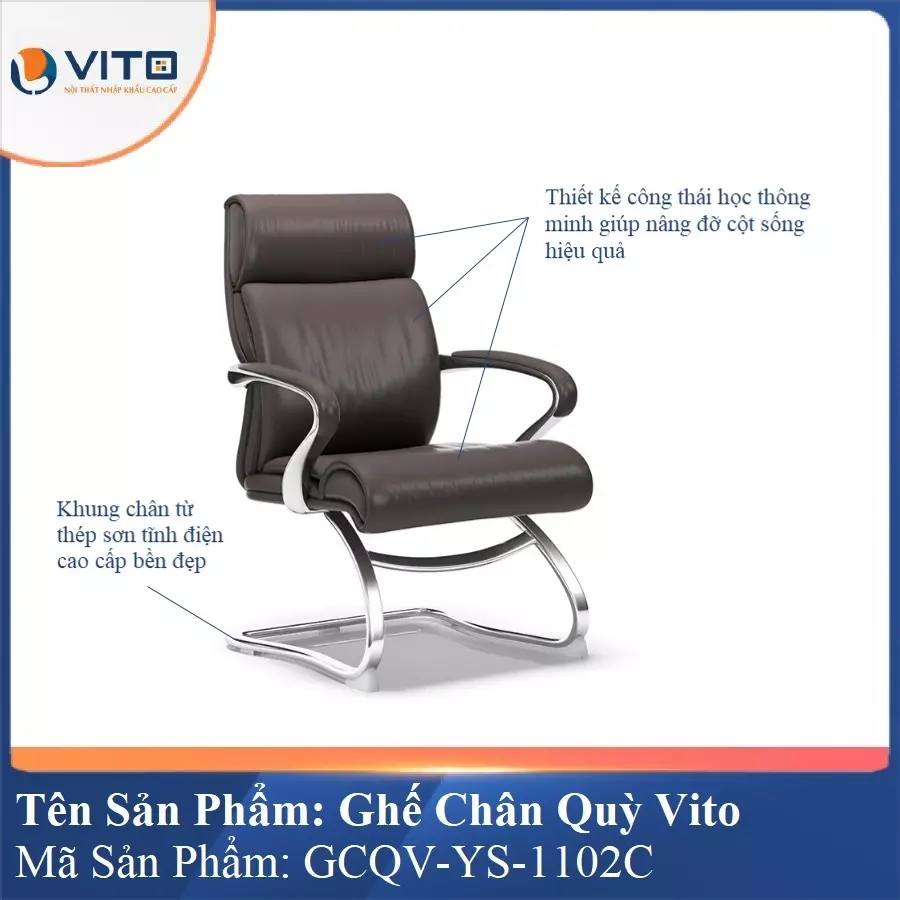 Ghế chân quỳ da Vito GCQV-YS-1102C