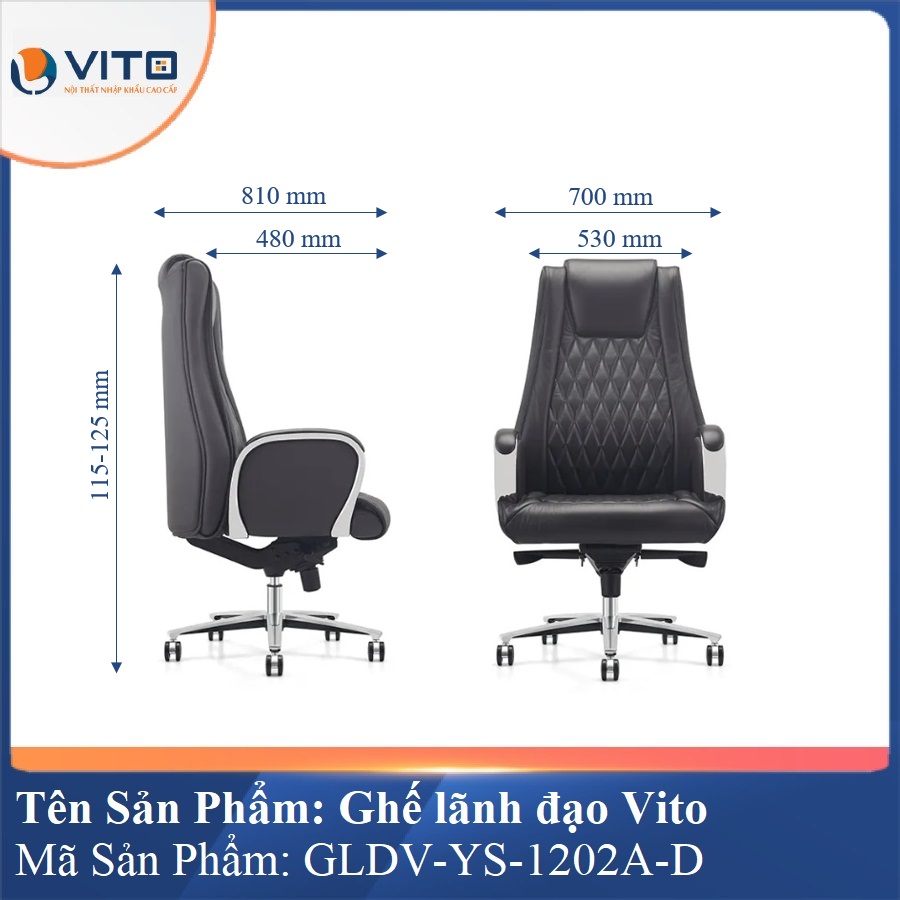 Ghế Lãnh Đạo Da GLDV-YS-1202A-D