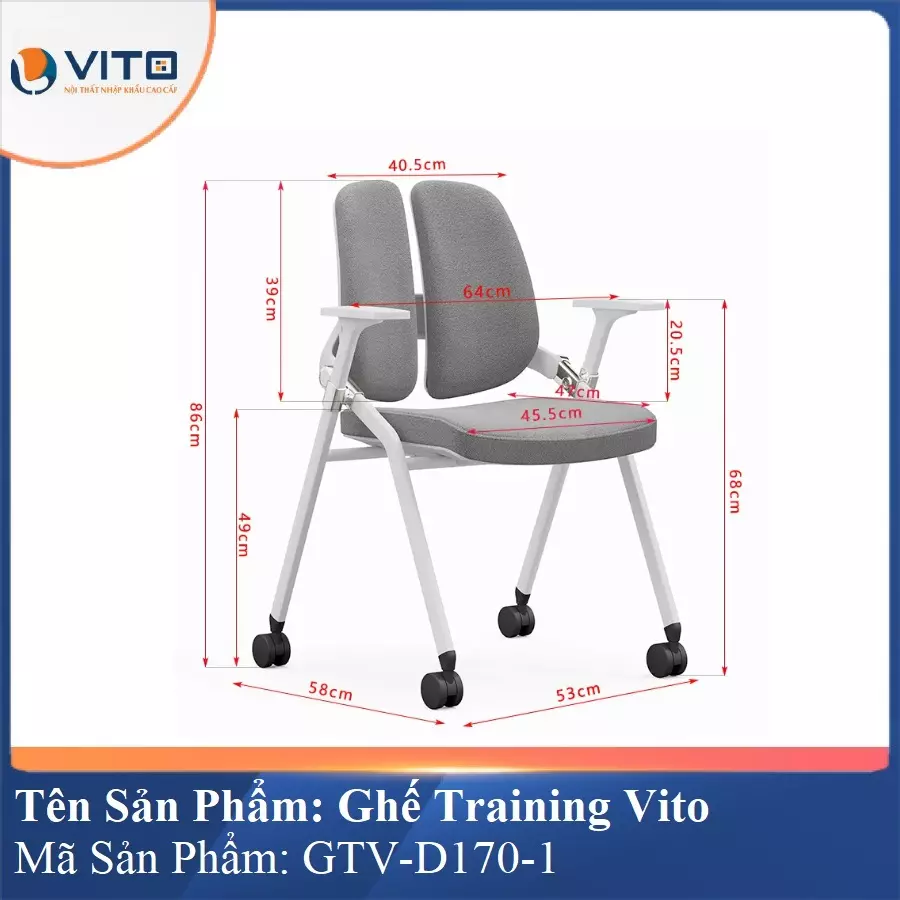 Ghế Đào Tạo Cao Cấp Vito GTV-D170-1