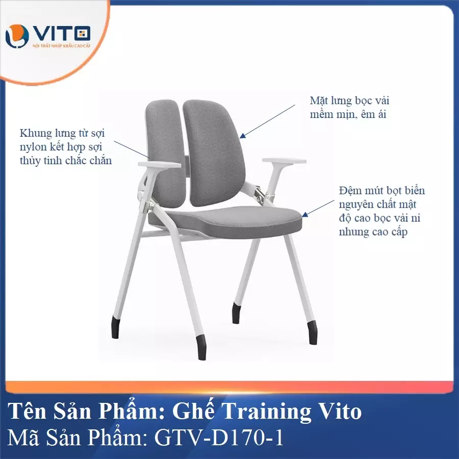 Ghế Đào Tạo Cao Cấp Vito GTV-D170-1