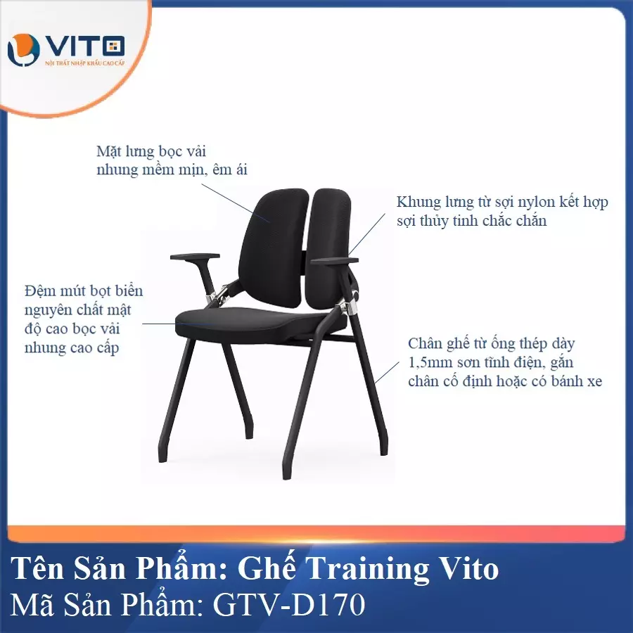 Ghế Đào Tạo Cao Cấp Vito GTV-D170