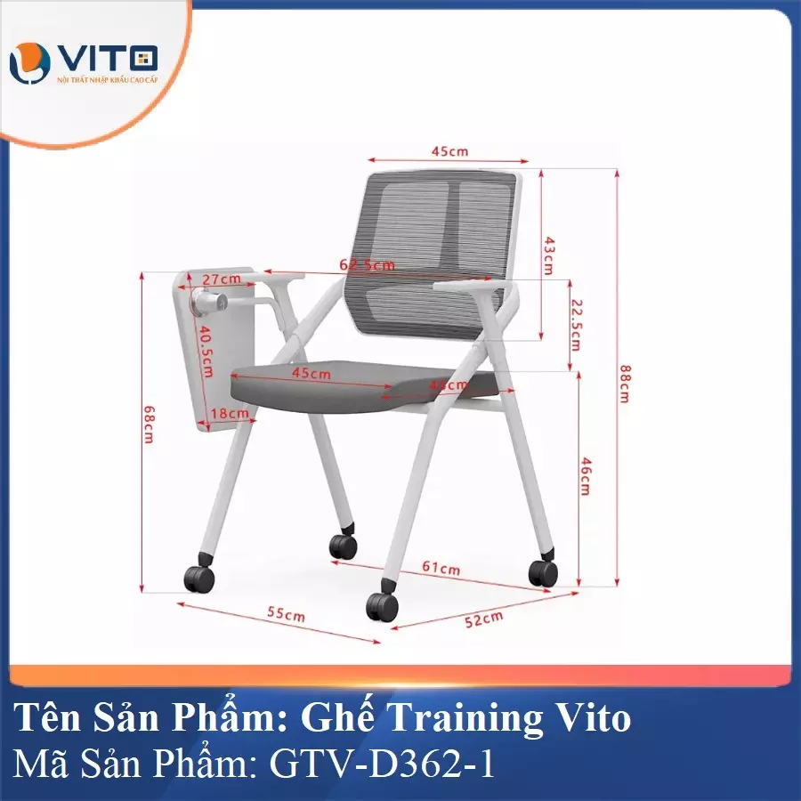 Ghế Đào Tạo Cao Cấp Vito GTV-D362-1