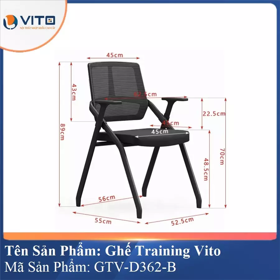 Ghế Đào Tạo Cao Cấp Vito GTV-D362-B