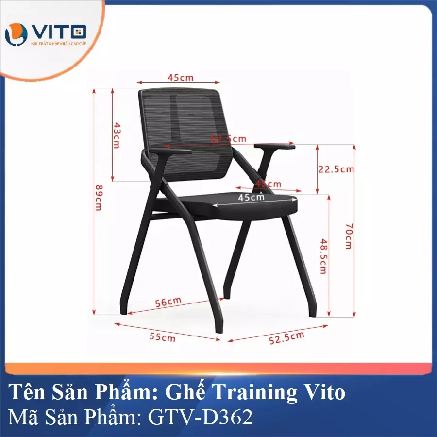 Ghế Đào Tạo Cao Cấp Vito GTV-D362