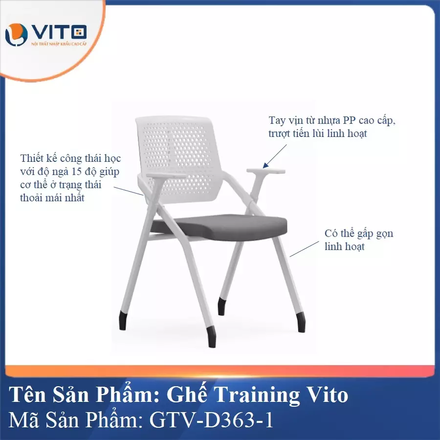 Ghế Đào Tạo Cao Cấp Vito GTV-D363-1