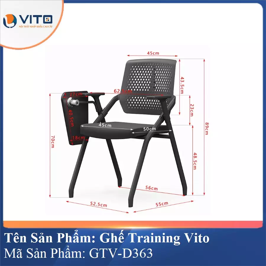 Ghế Đào Tạo Cao Cấp Vito GTV-D363