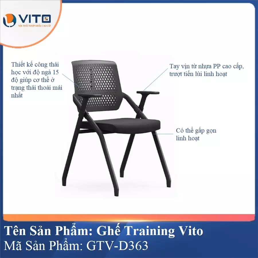 Ghế Đào Tạo Cao Cấp Vito GTV-D363