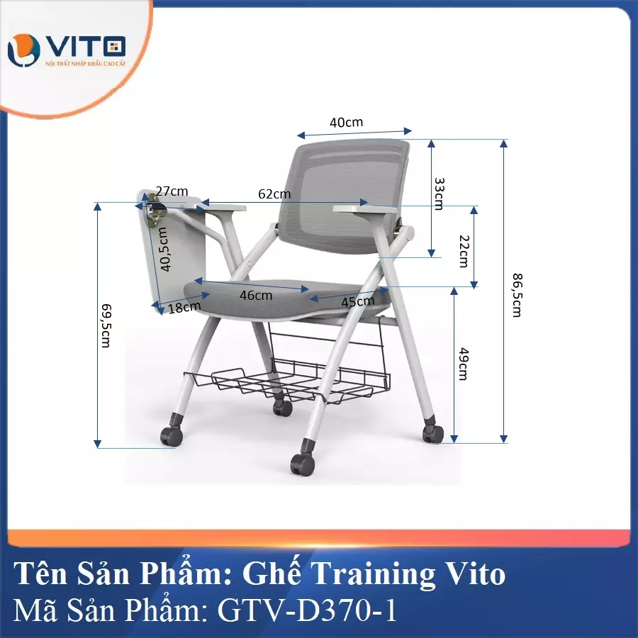 Ghế Đào Tạo Cao Cấp Vito GTV-D370-1