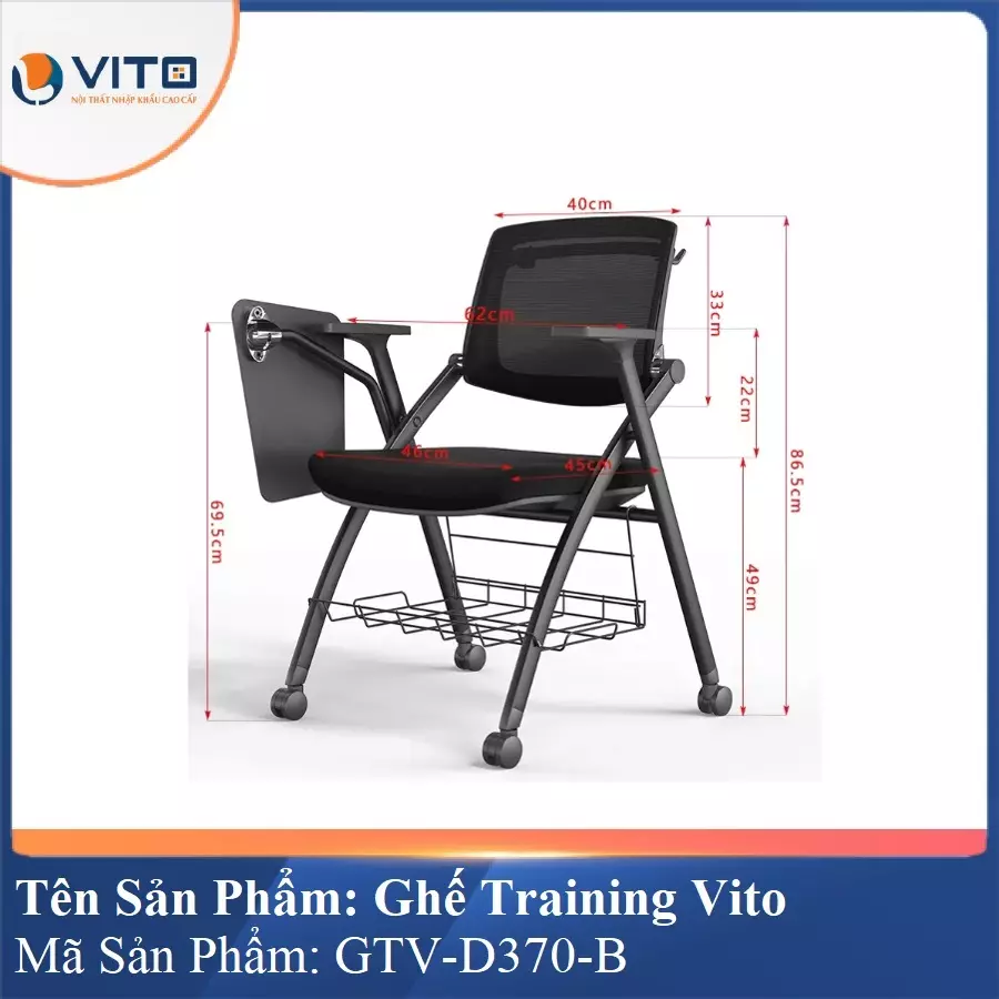 Ghế Đào Tạo Cao Cấp Vito GTV-D370-B