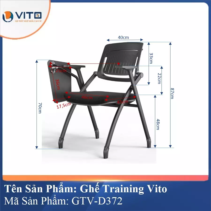 Ghế Đào Tạo Cao Cấp Vito GTV-D372