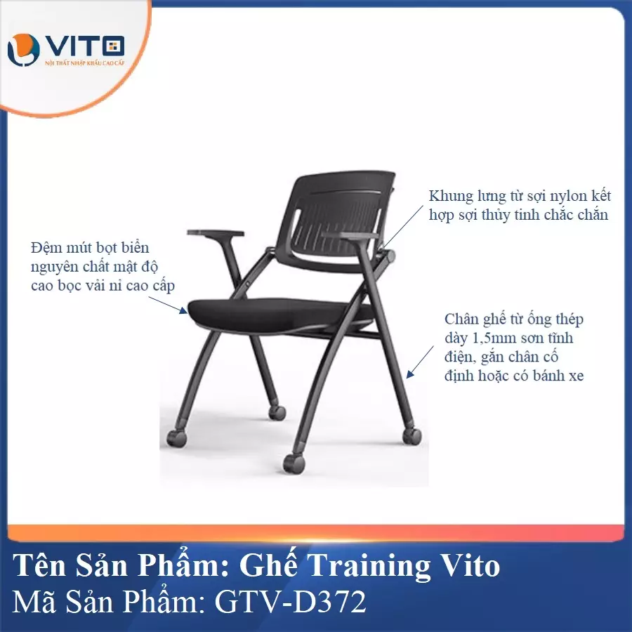 Ghế Đào Tạo Cao Cấp Vito GTV-D372