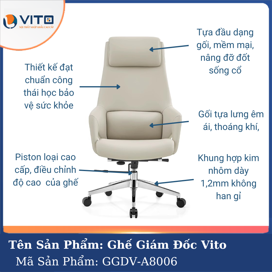 Ghế giám đốc Vito GGDV-A8006 