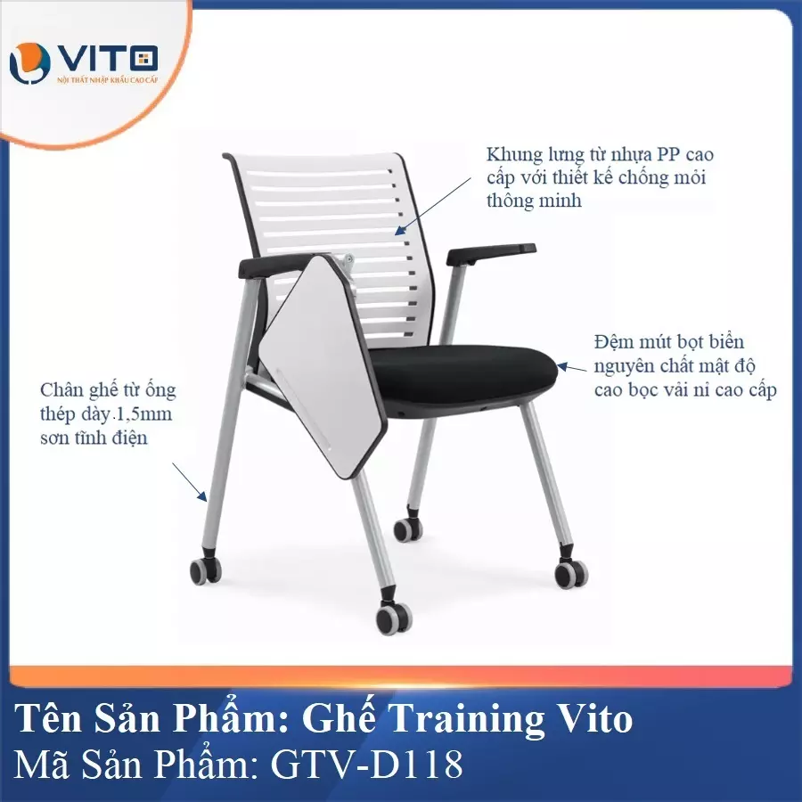 Ghế Đào Tạo Cao Cấp Vito GTV-D118