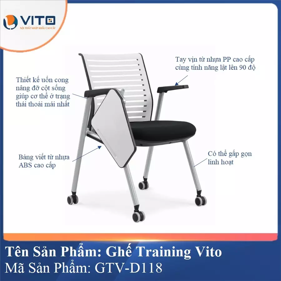 Ghế Đào Tạo Cao Cấp Vito GTV-D118