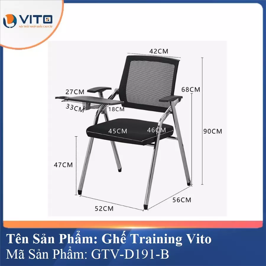 Ghế Đào Tạo Cao Cấp Vito GTV-D191-B