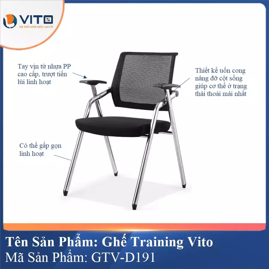 Ghế Đào Tạo Cao Cấp Vito GTV-D191