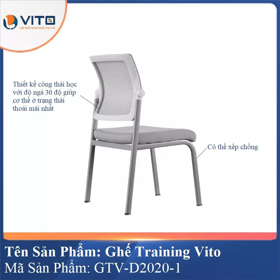 Ghế Đào Tạo Cao Cấp Vito GTV-D2020-1