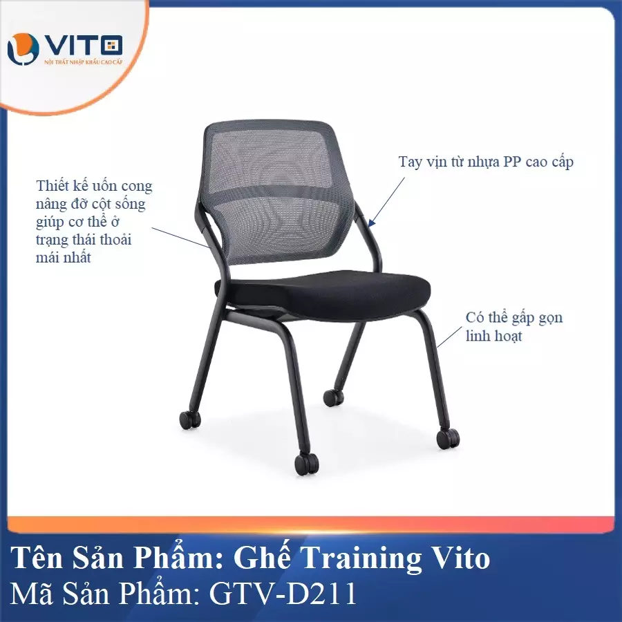 Ghế Đào Tạo Cao Cấp Vito GTV-D211