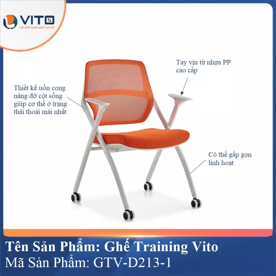 Ghế Đào Tạo Cao Cấp Vito GTV-D213-1