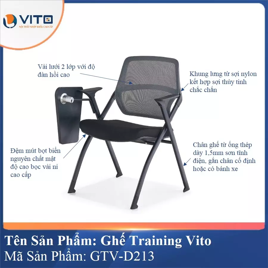 Ghế Đào Tạo Cao Cấp Vito GTV-D213