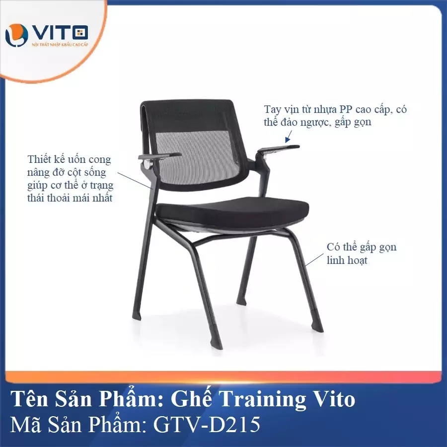 Ghế Đào Tạo Cao Cấp Vito GTV-D215