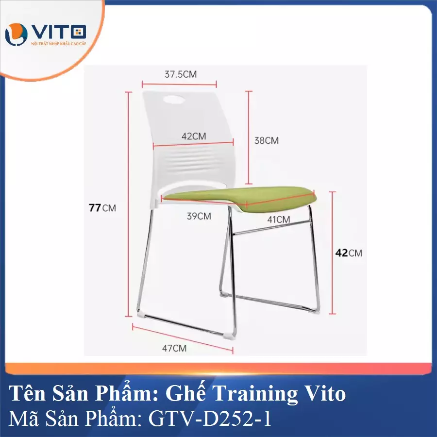 Ghế Đào Tạo Cao Cấp Vito GTV-D252-1